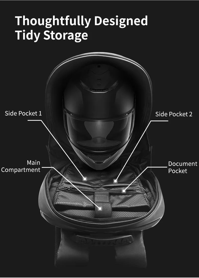 Helmet Storage Compartment